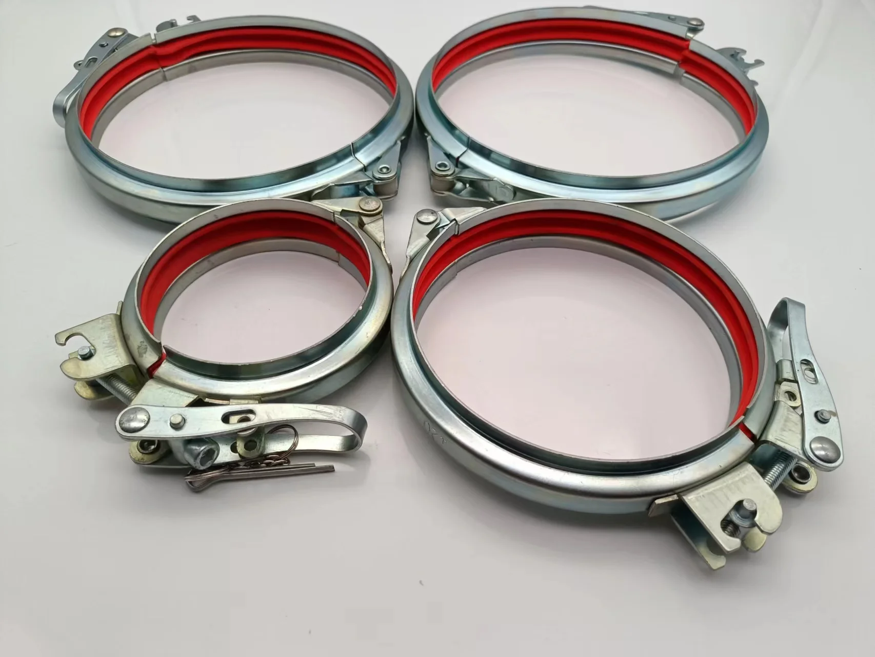 Quick release adjust ducting clamp QF ducting clamp with handle seal ducting clamp