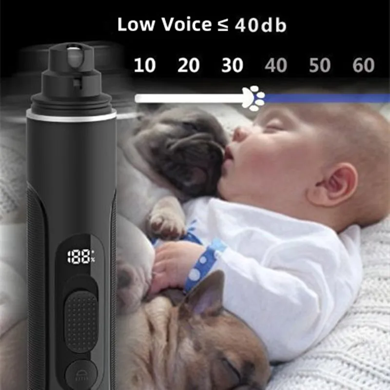 Electric Diamond Rotary Pet Comb Dog Cat Nail Trimmer Clipper Nail Grooming Grinder Curved Tools Bit For Dog