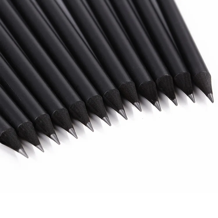 Factory Wholesale Cheap Black Wood HB Lead Pencil for Promotion