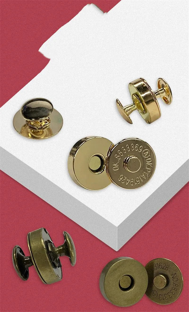 Factory Wholesale Custom Logo 4 Parts Spring Snap Button Magnetic Buttons For Bags And Handbags Clothing