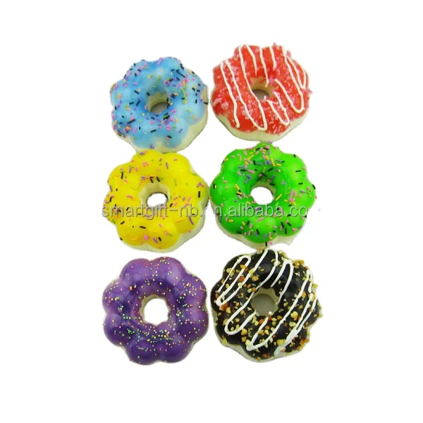 promotion artificial pu foam sponge donut cute donut fridge magnet