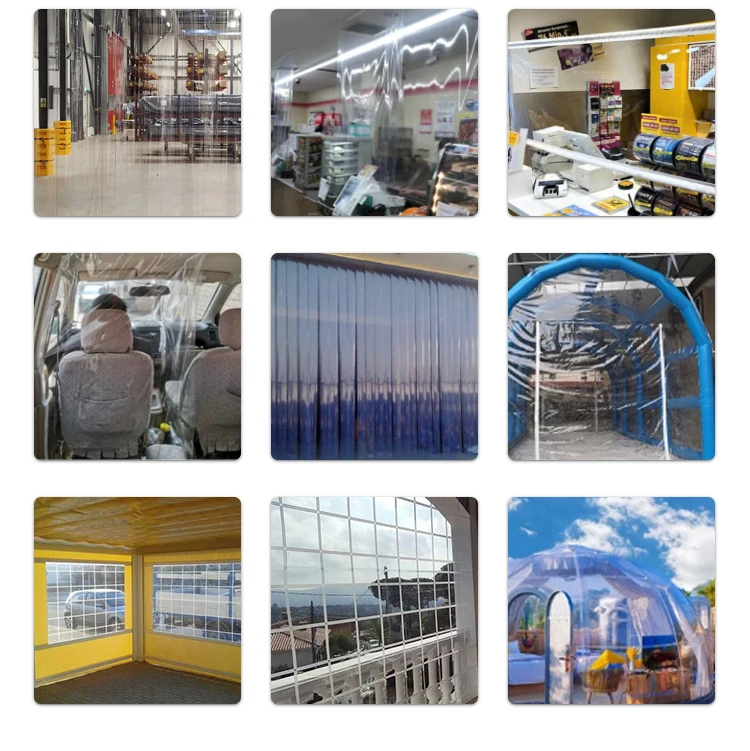 Cold crack resistant fire resistant excellent transparency crystal clear PVC plastic sheeting soft flexible super clear PVC film