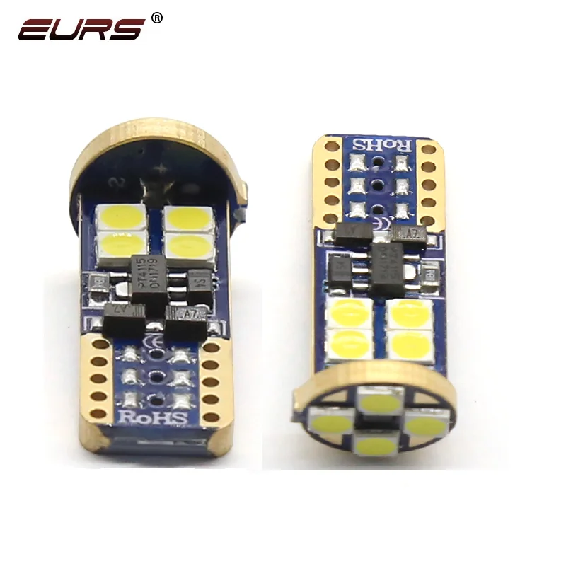 T10 Led Canbus W5W Led Bulbs 194 3030 12SMD 6000K White Dome Reading License Plate Light Car Interior Light