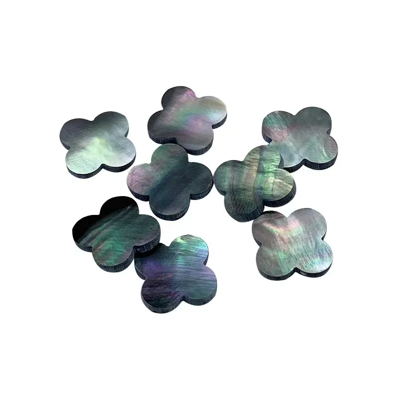 HanYu Customized Hot Sale Four Leaf Clover Natural Black Mother Of Pearl