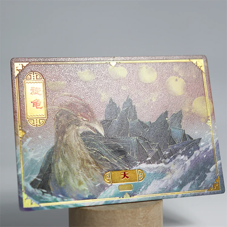 Пользовательские ПВХ светящиеся игровые карты TCG глянцевые бумажные игральные напечатанные на заказ Настраиваемые печатные поверхности