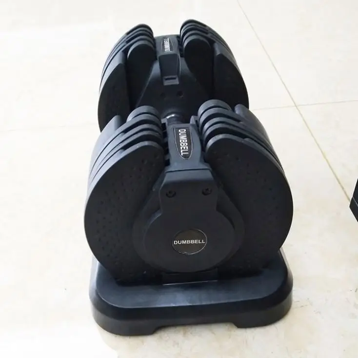 New Style Home Fitness Workout Quick Weight Adjust 5 to 45lb Adjustable Dumbbells Set