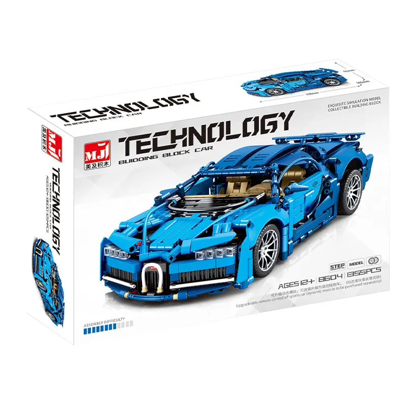 Zhiqu Toys 8604 Super Sport 40pcs Building Puzzle Technic Racing Car Model ABS DIY Educational Assembled Puzzle Box Gift EN71