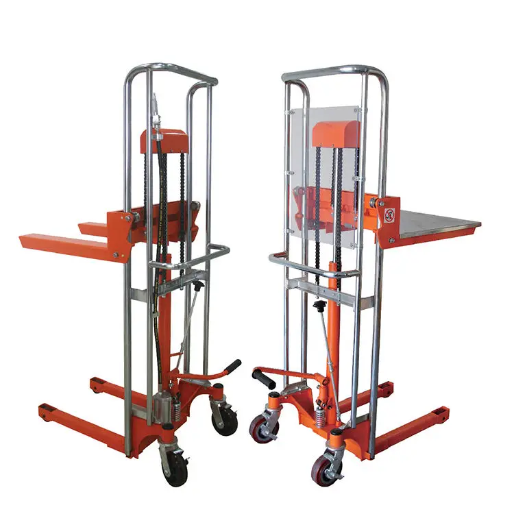 Henglift Straddle Stacker Manual Fork Size 610*550mm Sensitive Operation Pallet Hydraulic Hand Lift Stacker