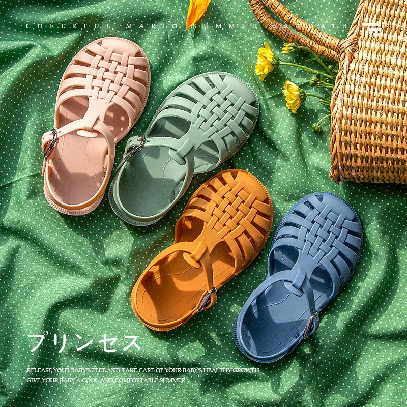 Summer Soft Sole Jelly Kids Children Princess Shoes Slippers Non-Slip Cute Comfortable Light Girls Baby Sandals