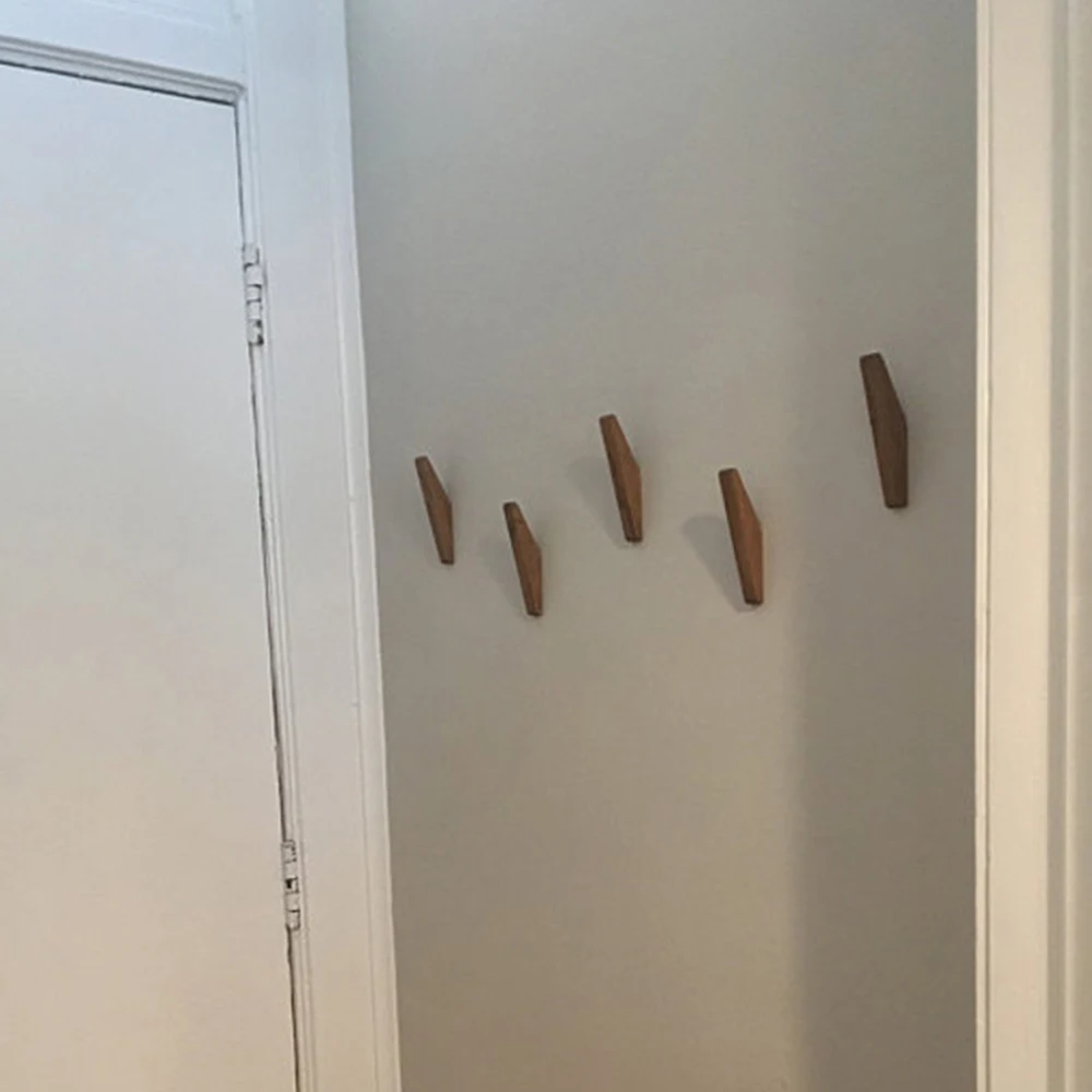 Clothes Hat Hanger Wooden Towel Coat Hook Towel Rack Modern Simplicity Wall Decoration Japanese Style Wall Hooks