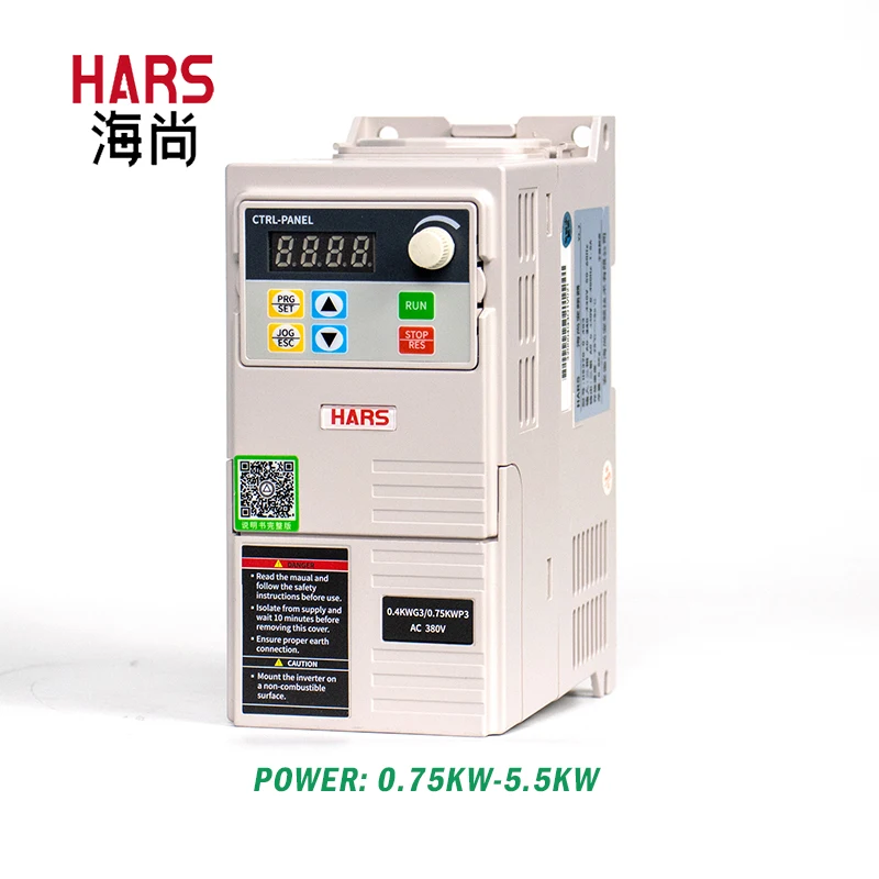 HARS HS320series DC To AC  220V 380V 2.2KW  1.5kw  4kw 5.5kw single phase solar water pump inverter vfd