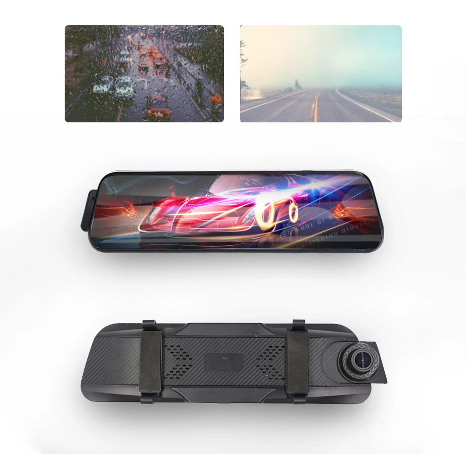 Автомобильный видеорегистратор 1080p с ночным видением, полноэкранным gps, системой 4g, двойным android