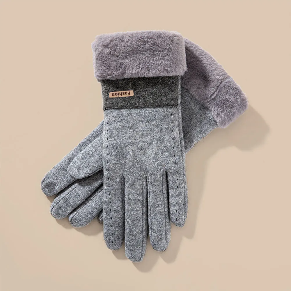 Winter Warm Cashmere Gloves Proof Wind Waterproof Lady Gloves Wholesale  Warm Thick Gloves