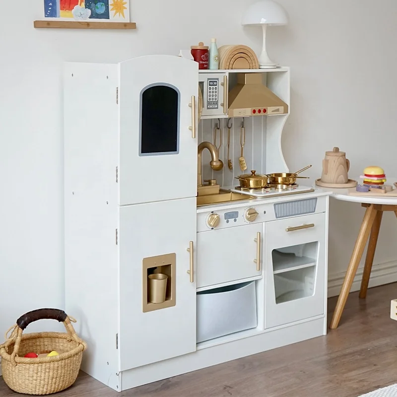 Hot Sale Baby Wooden Kitchen Toys Pretending Role Play Cooking Set Food Girls Toys Kitchen Set Toys for Kids