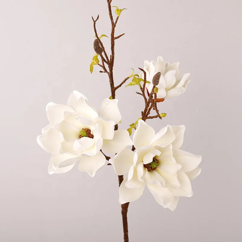CDK 2025 Real Touch High Quality 108cm Artificial Magnolia Flower for Wedding Event Party Decoration