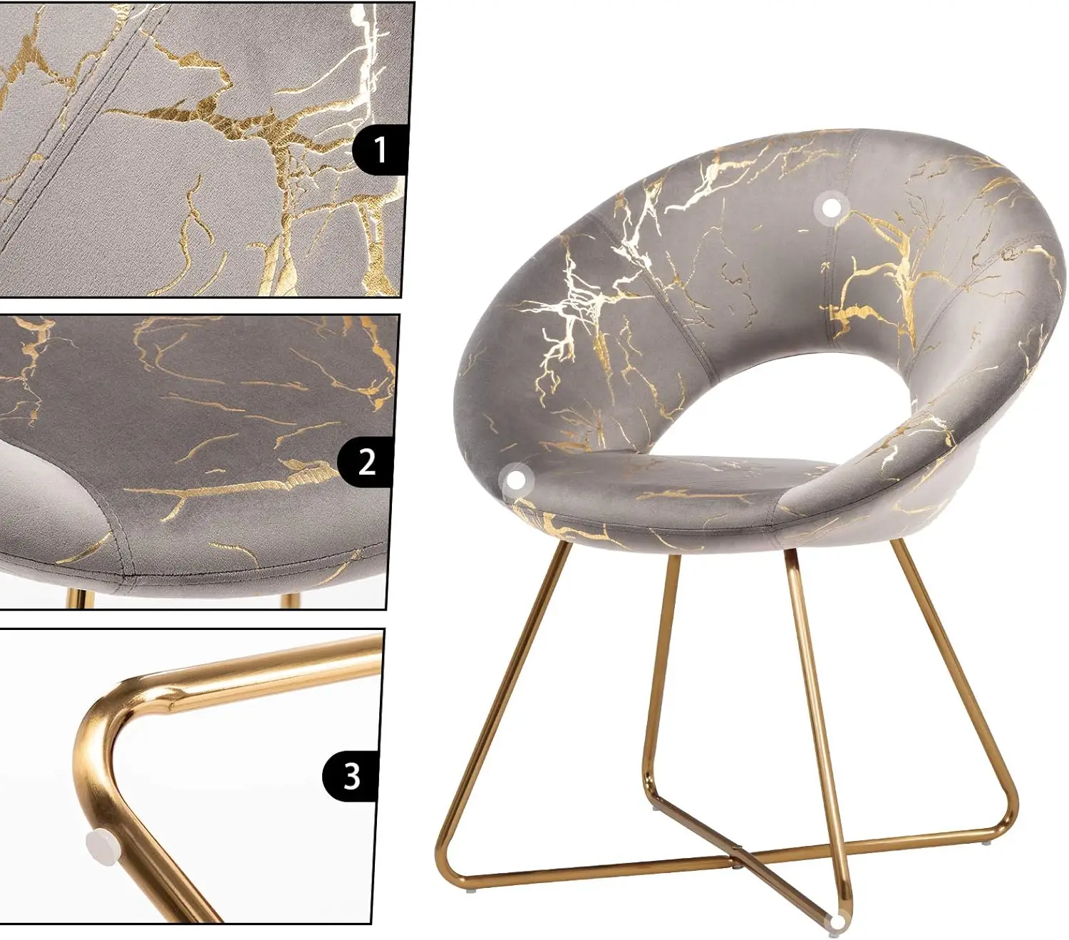 Стулья для столовой с золотыми ножками