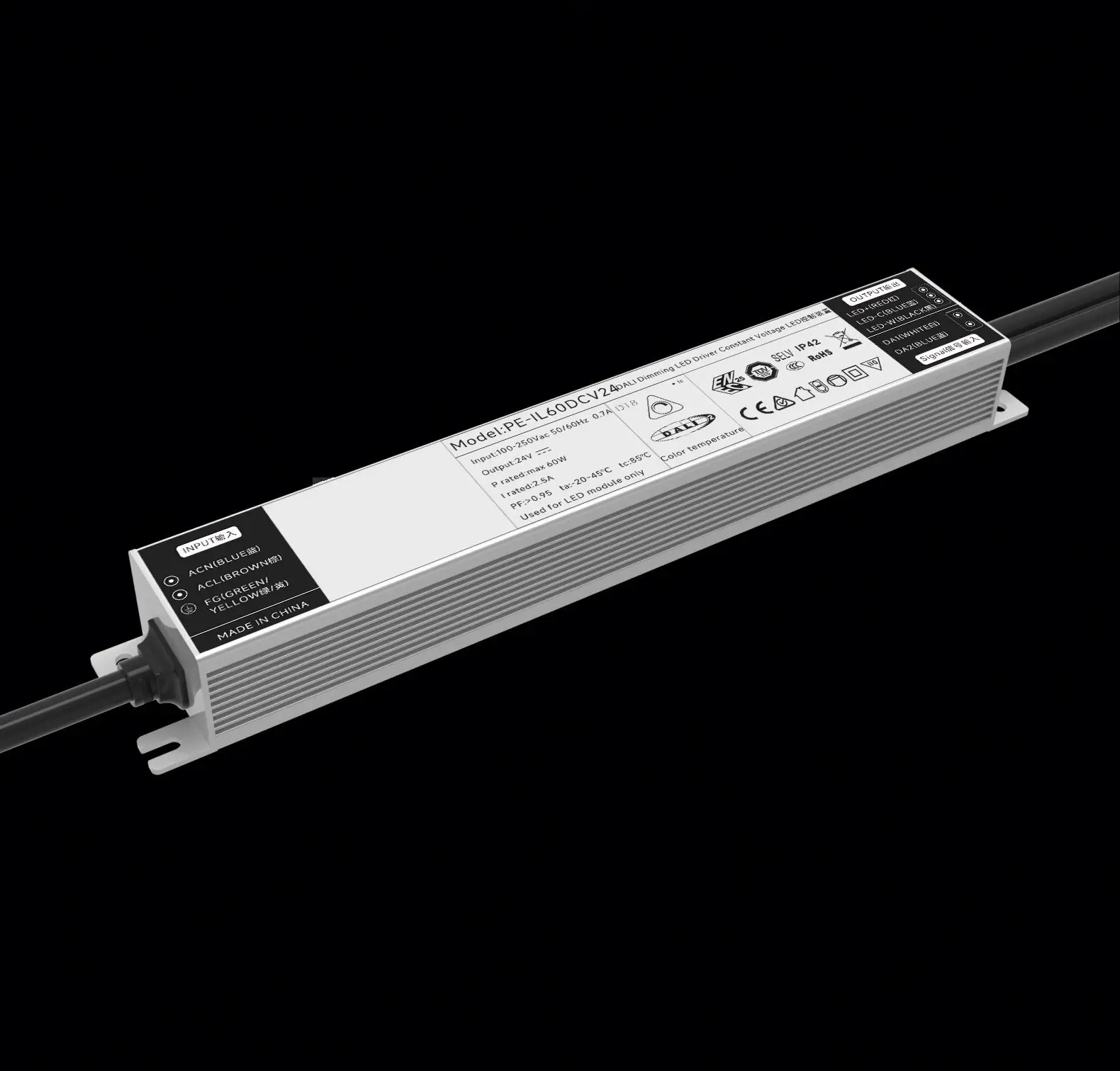 LED power supply CCT ip67 waterproof 200w 24V dali-2 dimming DT8 constant voltage