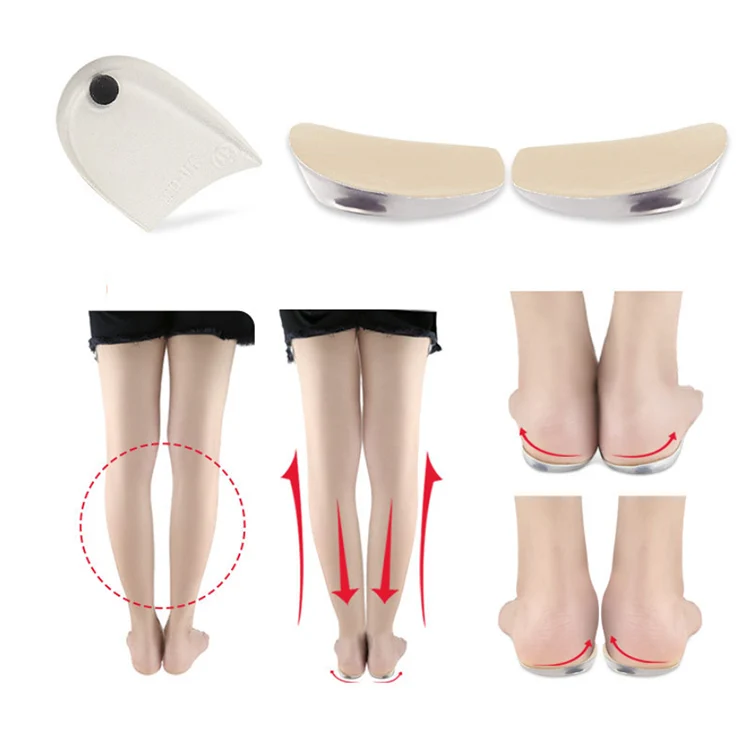  Insoles Gel Heel Shoe Arch Support For Shoes Pad Orthotic Cushion Foot Silicone Height Shock High Pads Toe Pu Correction