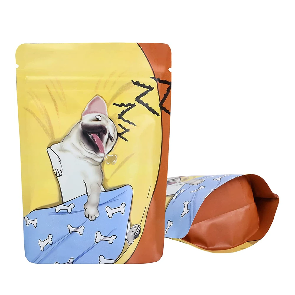 Zip lock Custom Printing Heat Seal 3.5 7g 1oz Resealable Stand Up Cookie Packaging Bag Plastic Mylar Pouch