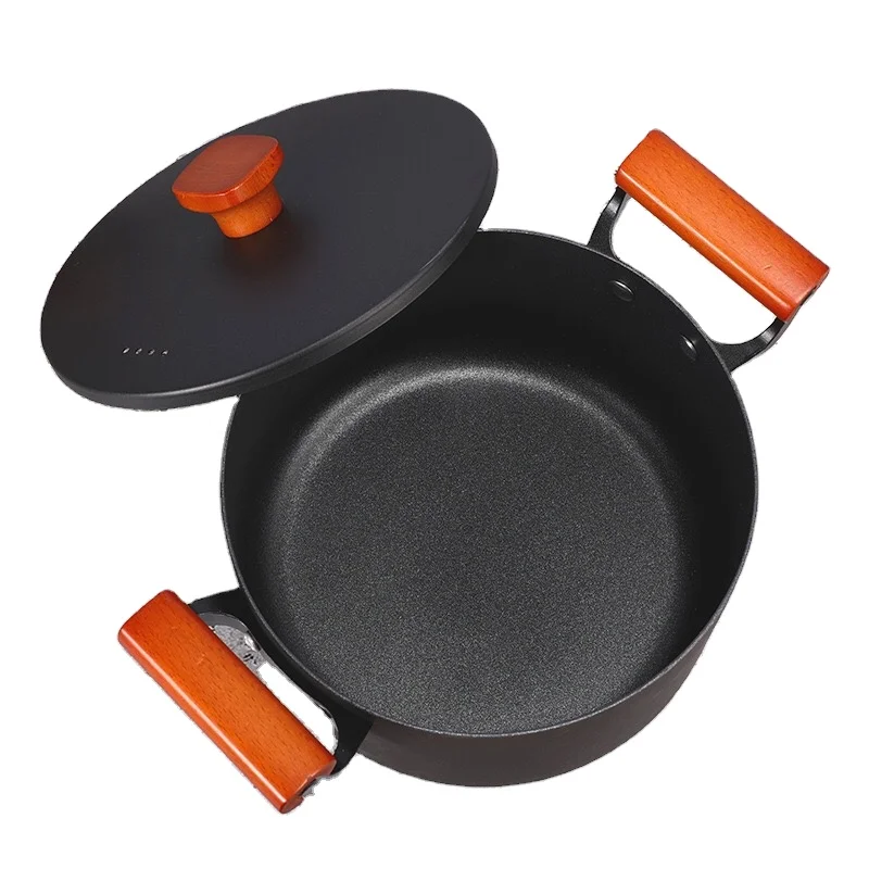 3pcs Carbon Steel 14cm 16cm 18cm Non Stick Frying Cookware Pan Sets