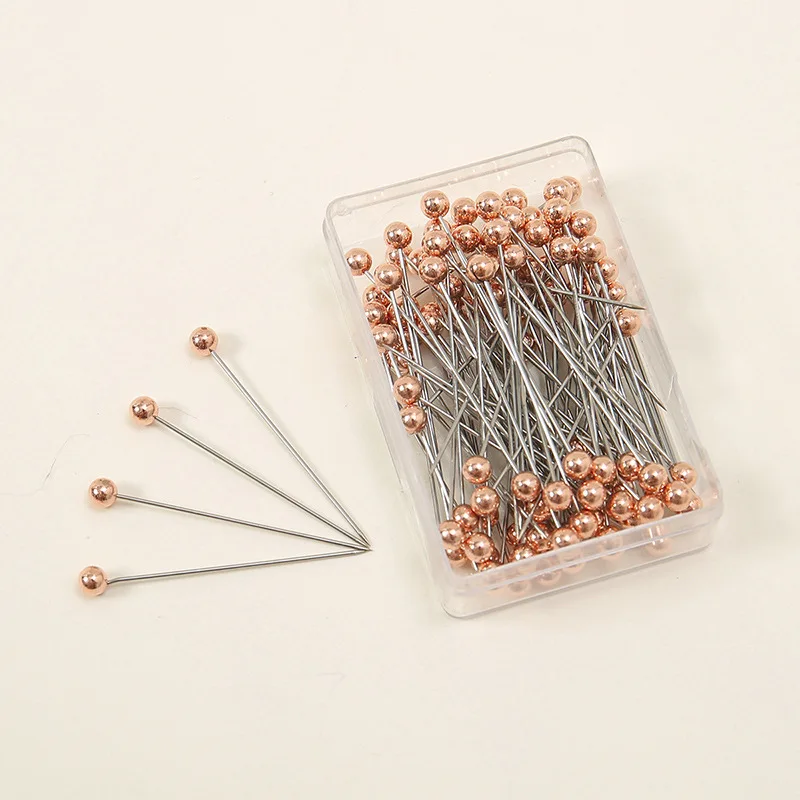 100 pcs/pack Hijab Pins Accessories Cheap Fashion Round Pearl Brooches Women Scarf Safety Brooches Pin for Women