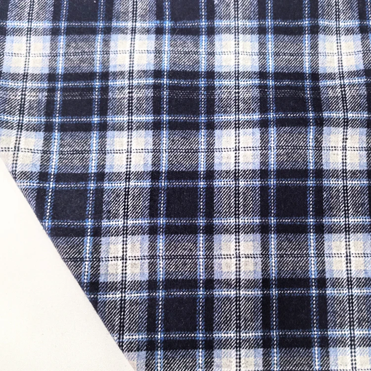High quality cotton yarn dyed and brushed flannel fabric with fashionable and stylish style