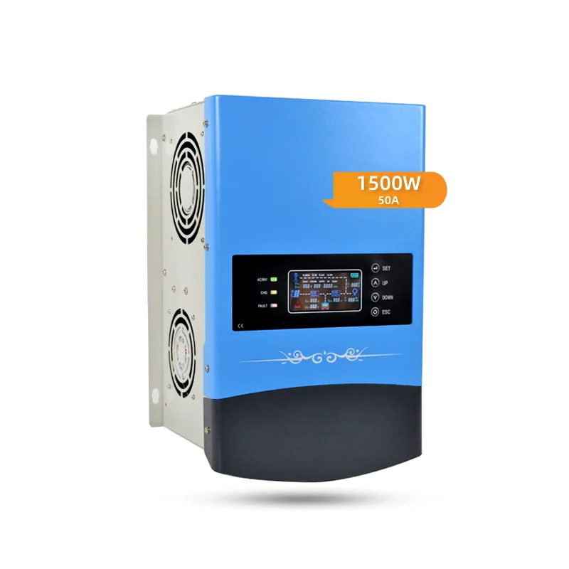 In Stock!! JC  2kw 1500w 1000va Power 50a Mppt Charge Controller 24v 110vac 145vdc 220vdc Hybrid Solar Charge Inverter