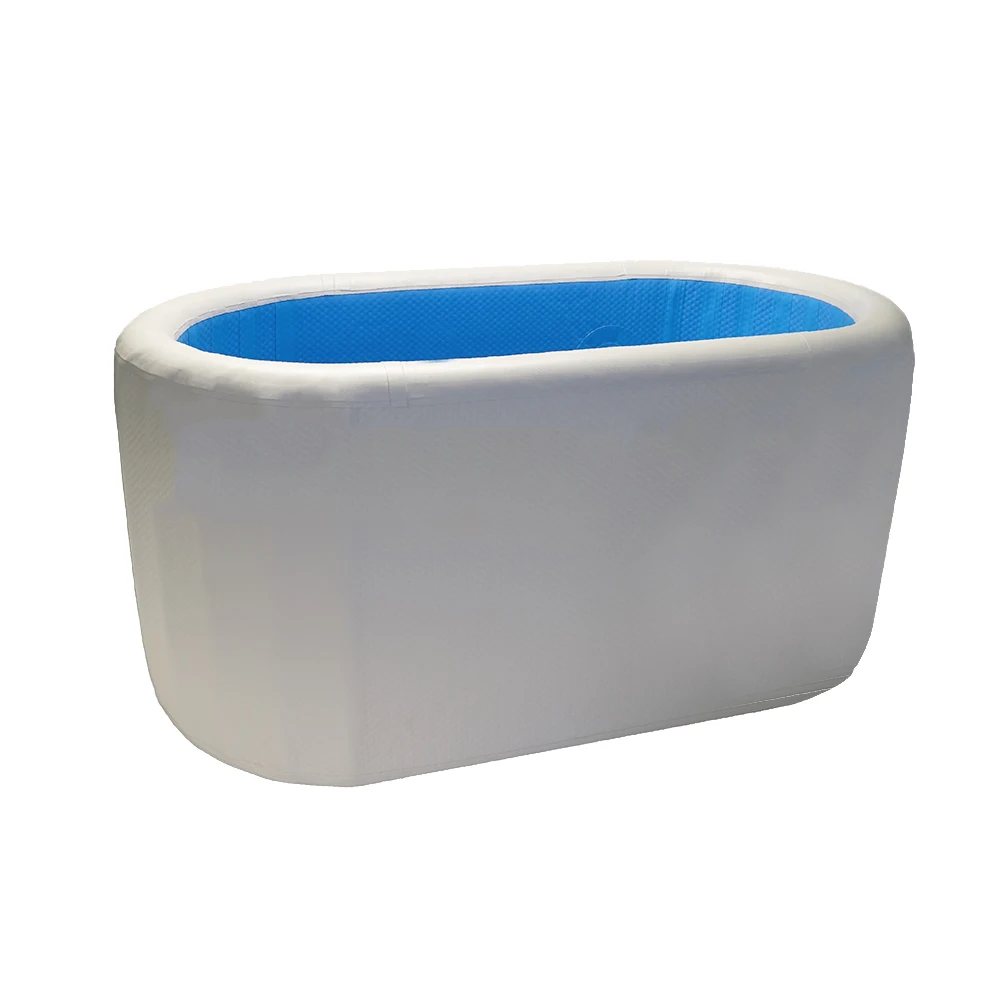 Recovery therapy blow up refrigerated pro tank inflatable oval cold plunge tub ice bath with cover