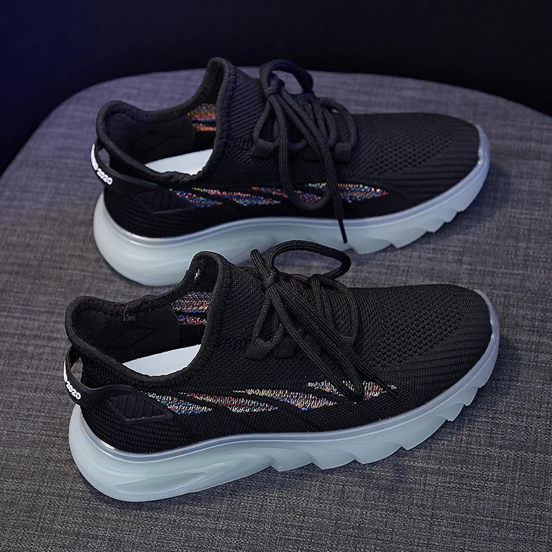 Woven Shoes Women Sneakers Sports Canvas Sneakers Comfortable Walking Style Shoes Stock Colorful Sole Jelly Shoes