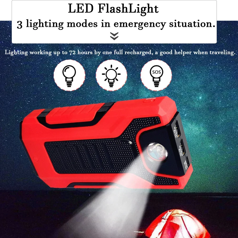 Factory Directly Emergency Car Power Supply Portable Power Bank Battery Fast charger 12V Car Battery Jump Starter Car Tool