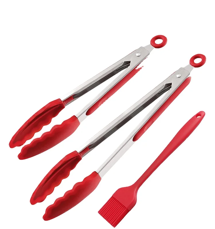 GreenEarth Kitchen Spatula Cooking Serving BBQ Grilling Bread Silicone Tongs