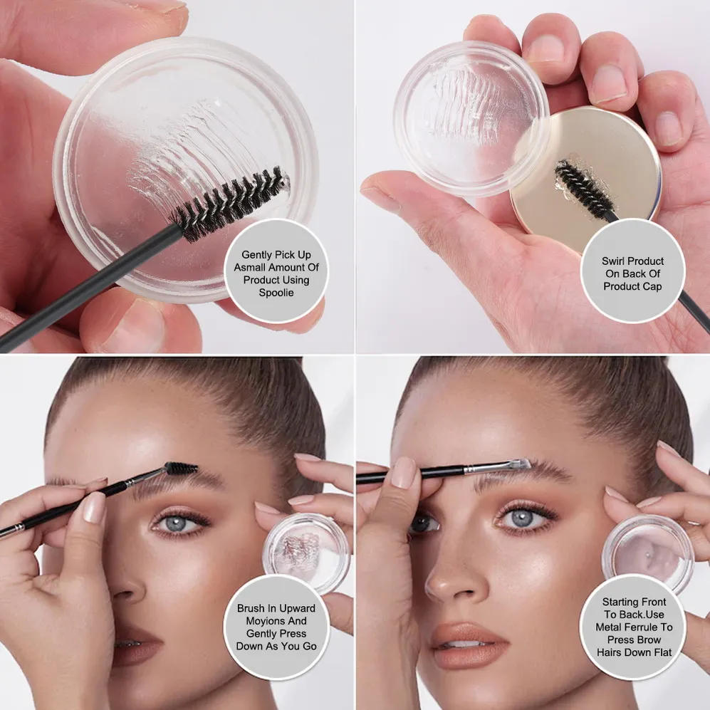 Customized Pink Freeze Glue Eye Brow Eyebrow Styling Soap Wax Gel Custom Logo Waterproof Henna Cruelty Free Brow Soap