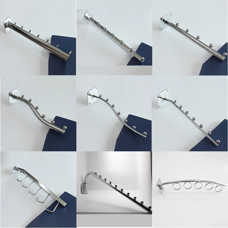 wholesale Metal plated supermarket display hook Chrome Metal Gridwall Hook