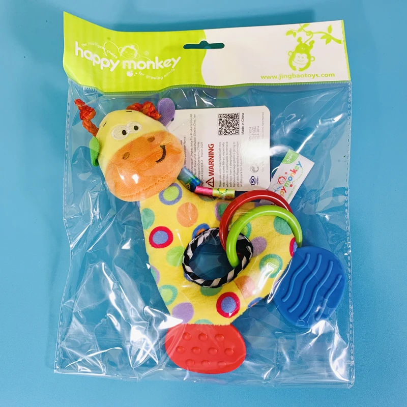 Giraffe Baby Teether Rattles Toy Newborn Plush Animal H009A
