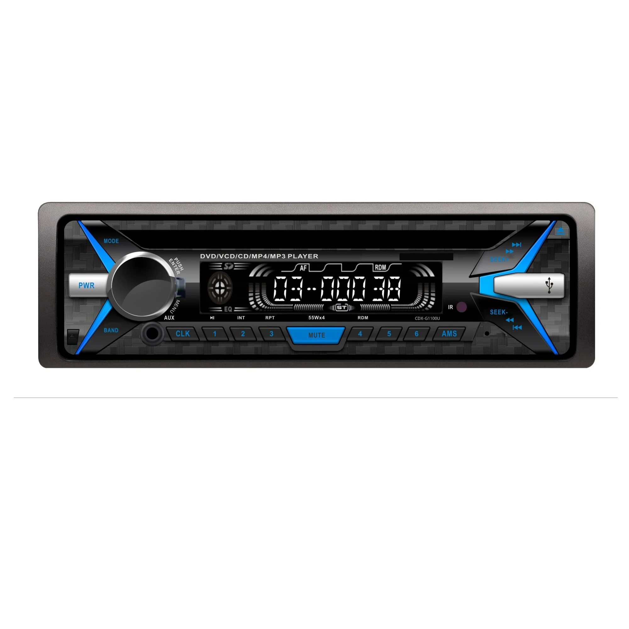 Dashboard Universal ONE Din Car DVD Player with DVD/VCD/CD/MP4/MP3/SD/USB /TV