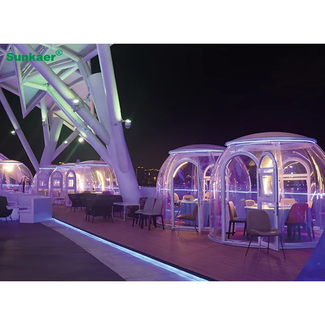 Top aluminum factory price Outdoor Polycarbonate Dome Room Aluminum Dome House Luxury Clear Pc Sheet Dome