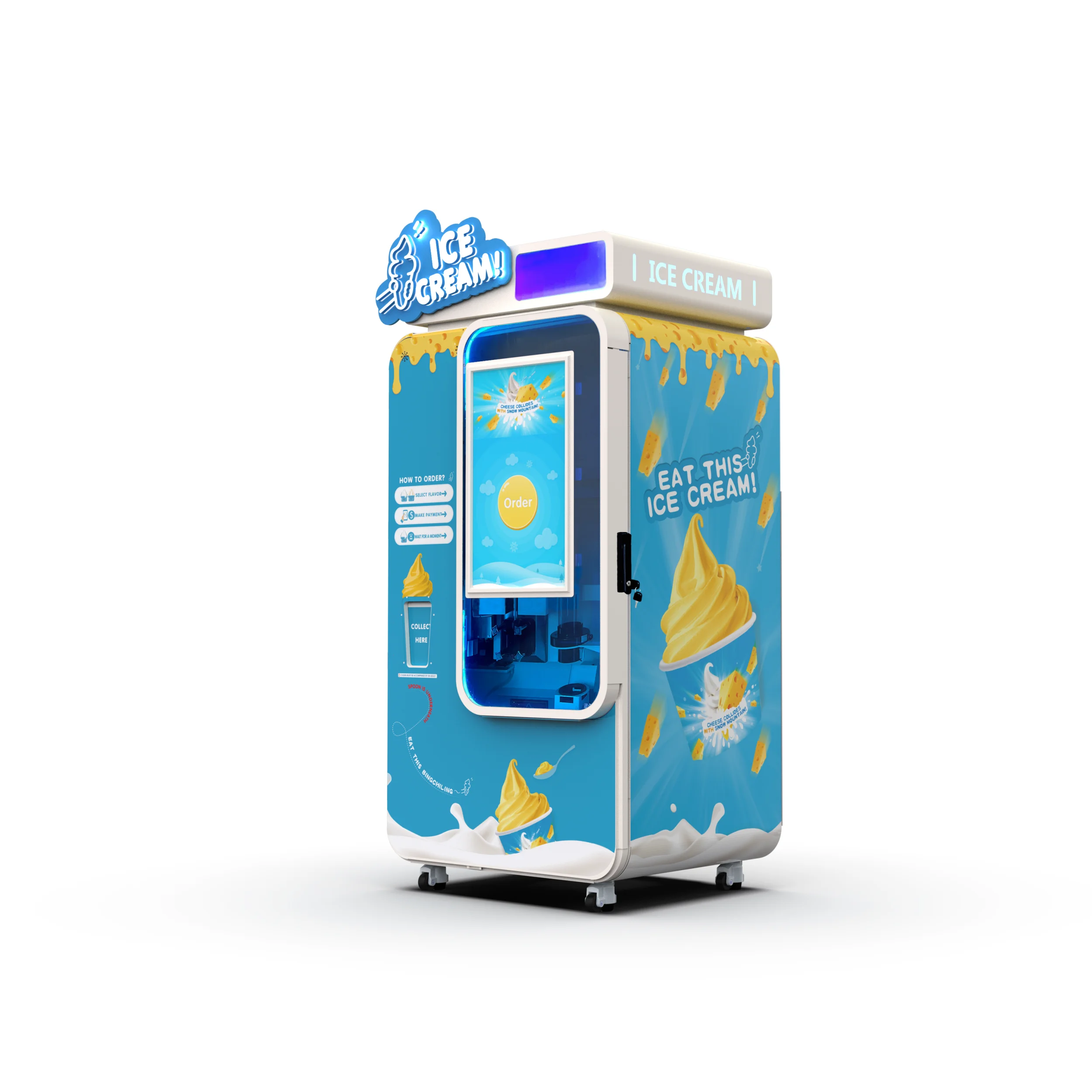 Заводская оптовая продажа лучшая машина для мороженого softy 220 В порошок торговый автомат