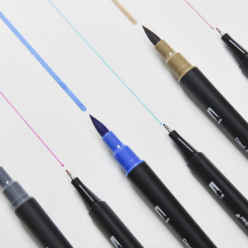 Wholesale Giorgione Marker 72colors Double triangle Tip Pens Watercolour Brush For Supplier