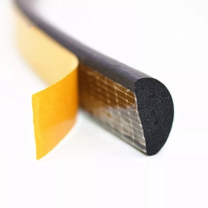 Black EPDM Foam Sponge Electrical Cabinet Door Rubber Seal Strip