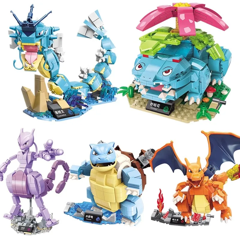 Новое поступление сборка шаризард МВУ Blastoise Greninja мини-кирпичная фигурка покемонедли строительные блоки игрушки для детей