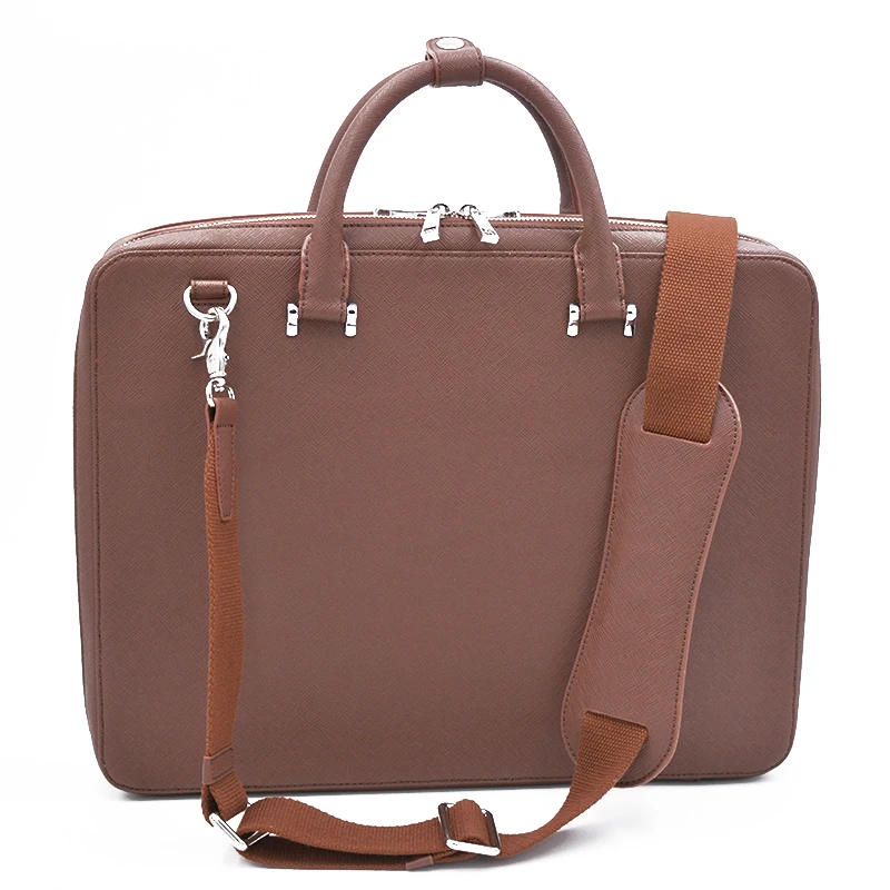  Fashional luxury vintage genuine leather business office bag briefcase Laptop Litigator Briefcase Executive