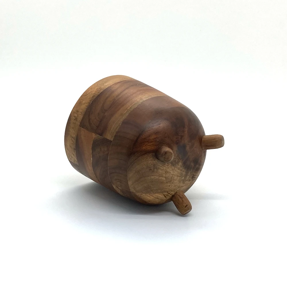 Custom Size Solid round Wood Container Laser-Cut Holder for Essential Oils Home Decor or Storage-Factory Supply