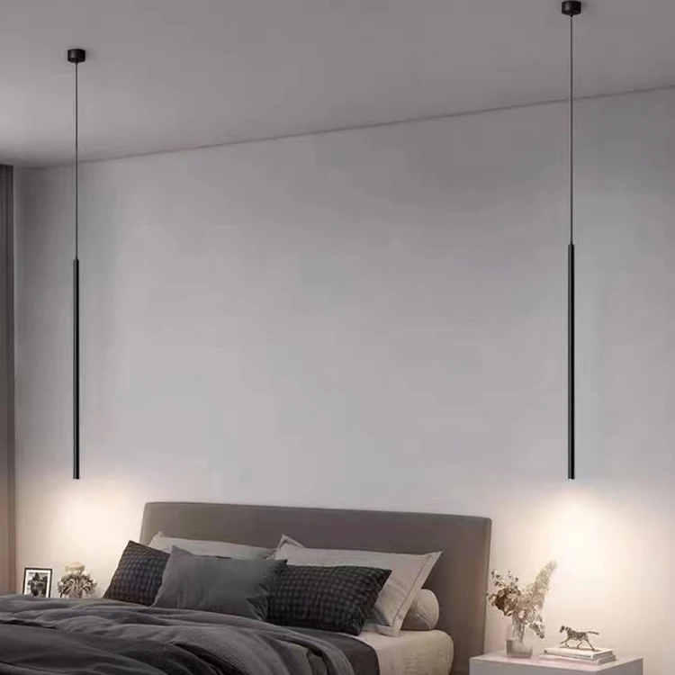 Modern stair chandeliers round glass ring pendant lamp wood ceiling lights hotel villa large long mini led pendant light slim