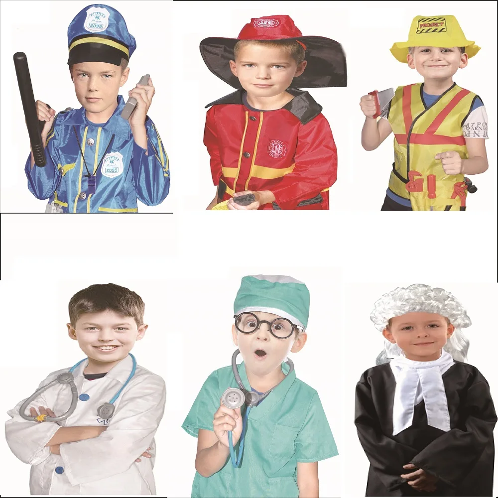 Low MOQ Boys Girls Pirate Captain Costumes Children Halloween Carnival Cosplay Clothes for Kids
