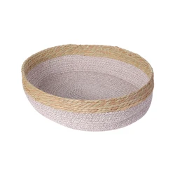 Rattan Pet House Woven Pet Sleeping Basket Beds With Plump Pillow Wicker Cat & Dog Bed