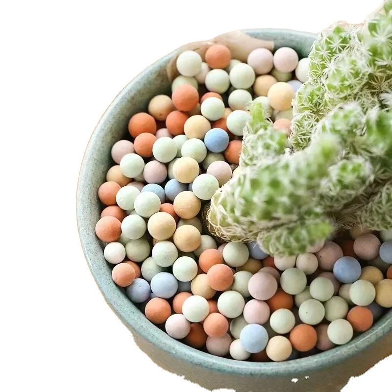 Colorful Ceramic Polymer Balls Expandable Round Leca Balls Hydro Clay Pebbles for Garden Use With Grass
