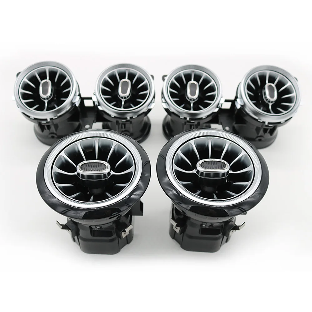 Автомобильный Кондиционер турбинный выход Vent рамка 64 цвета атмосферный свет LED интерьер окружающий свет для Mercedes W213