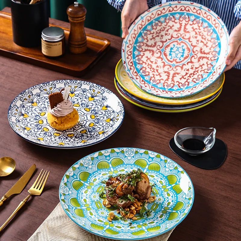 Internet celebrity Nordic ceramic dinner plate modern fashion Western household salad pasta plate