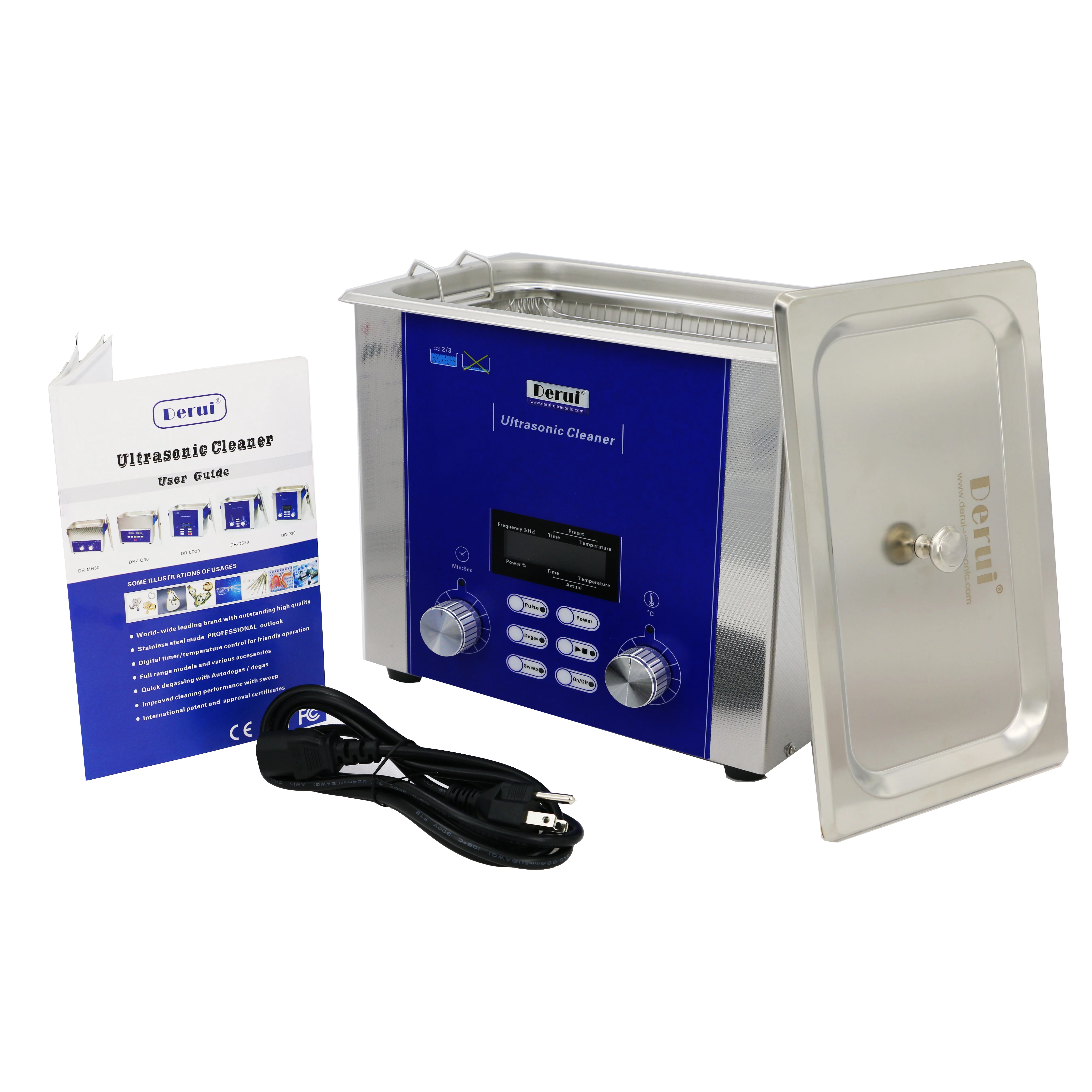 Smart touch control digital Ultrasonic cleaner with degas and  4L 4.5L 160W