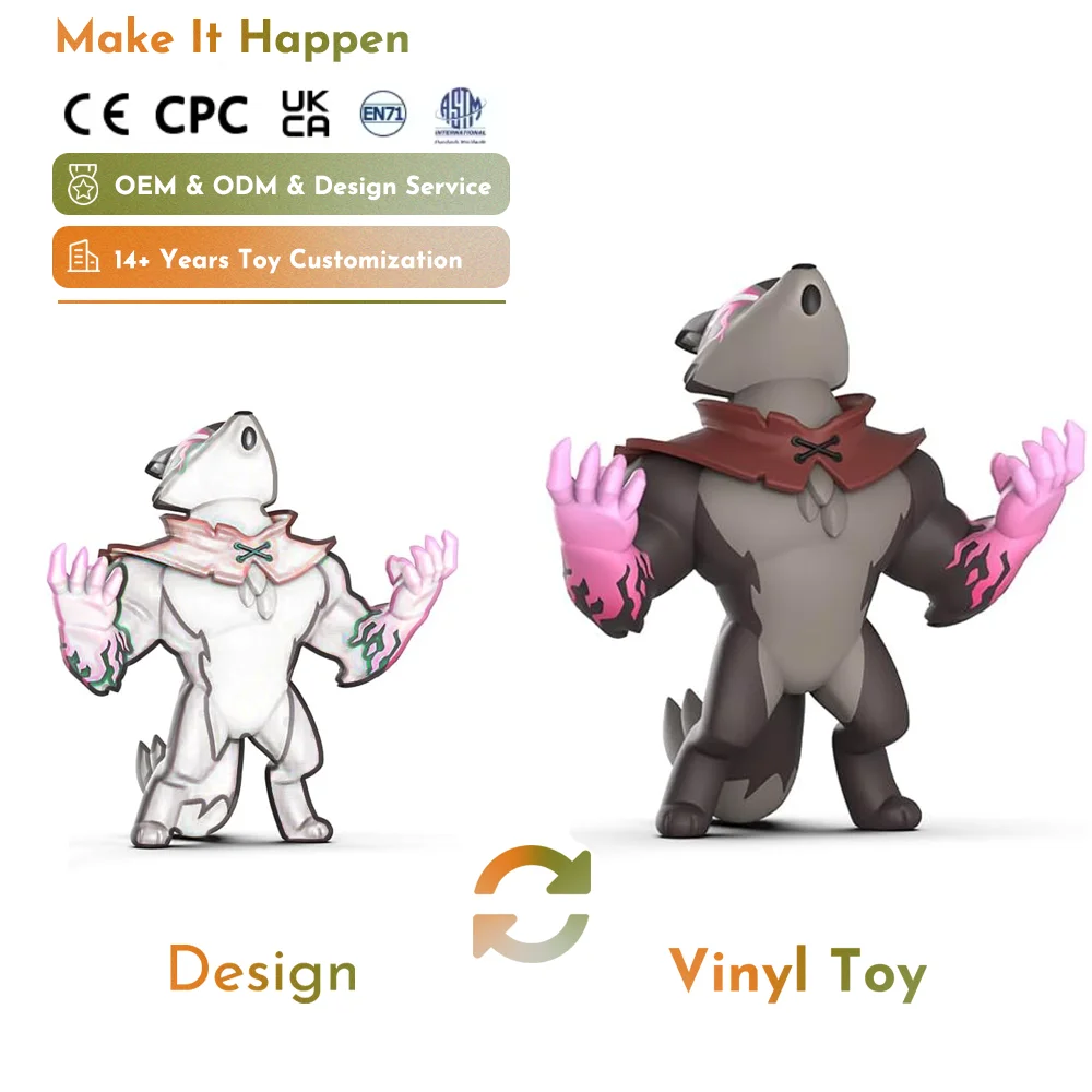 OEM & ODM Заводская индивидуальная виниловая игрушка 3D ПВХ художественная Статуэтка Мультяшные дизайнерские игрушки